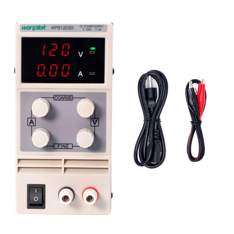 Labratory power supply with connectors