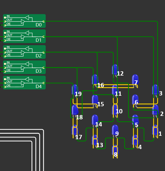 Schematic with LED numbering