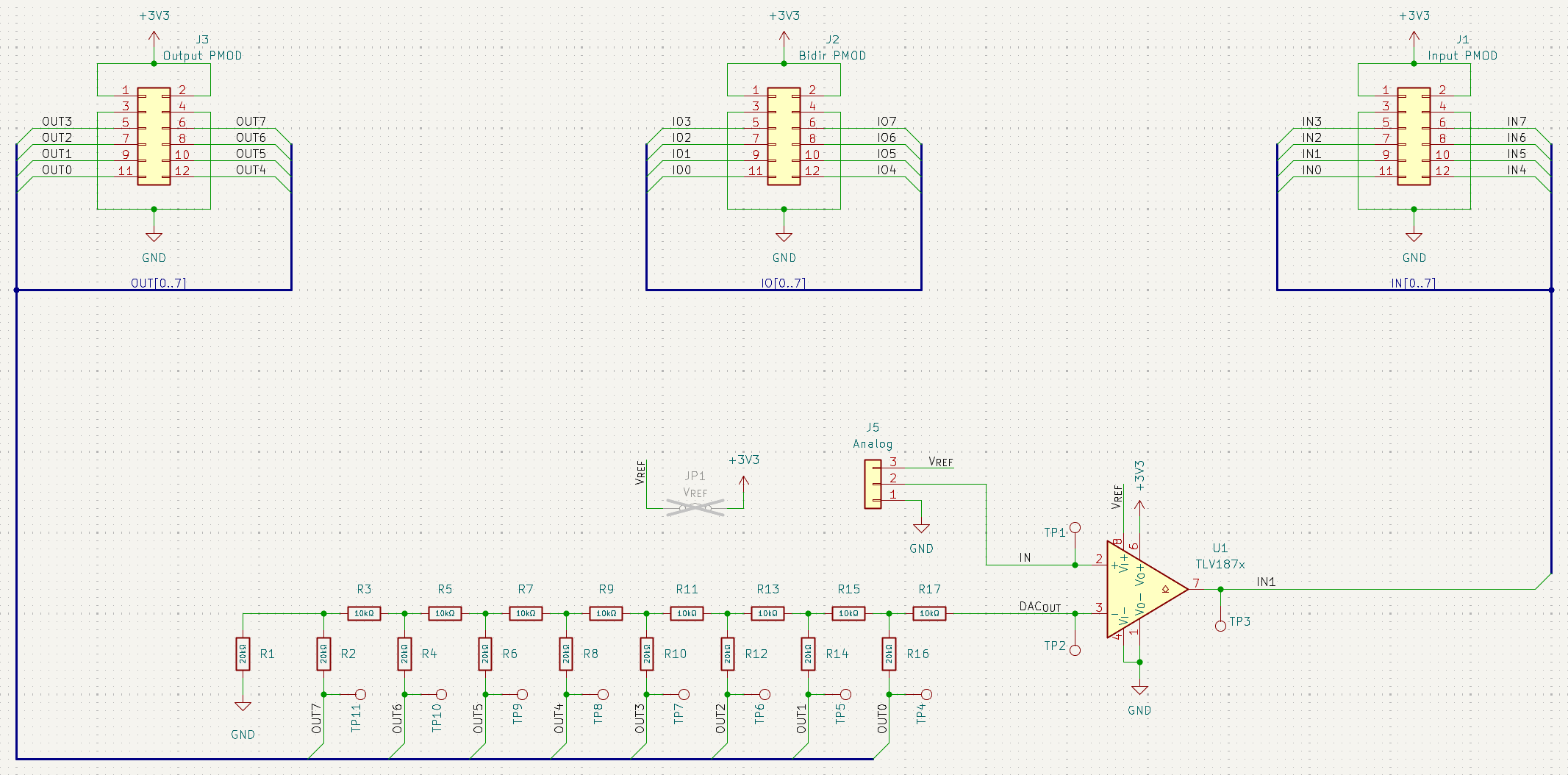 Example schematic of external analog circuit