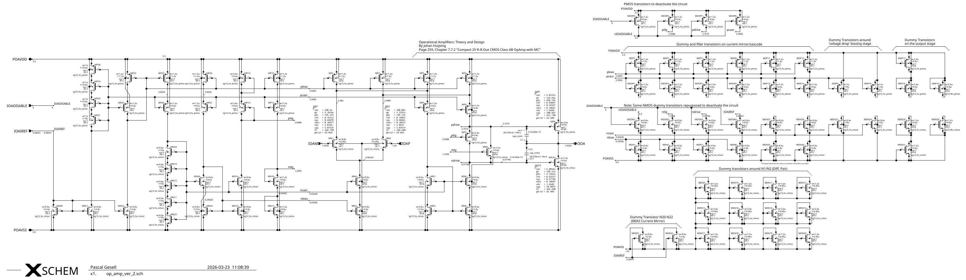 Operational amplifier design