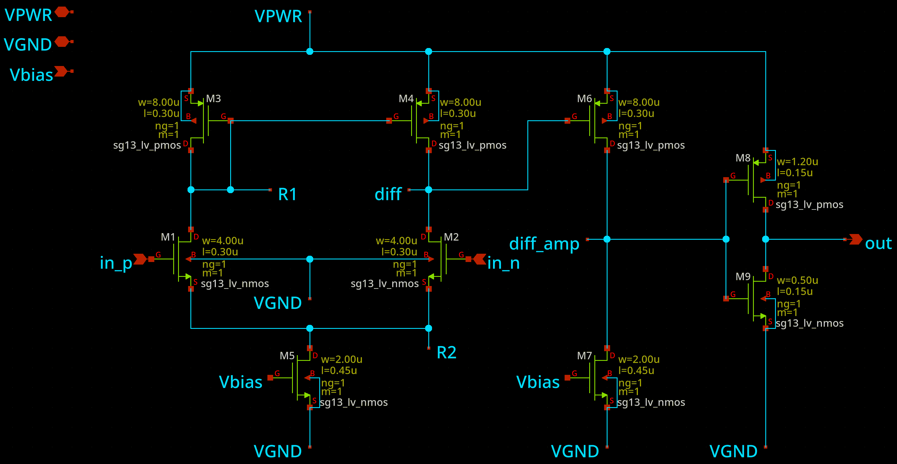 Comparator schematic
