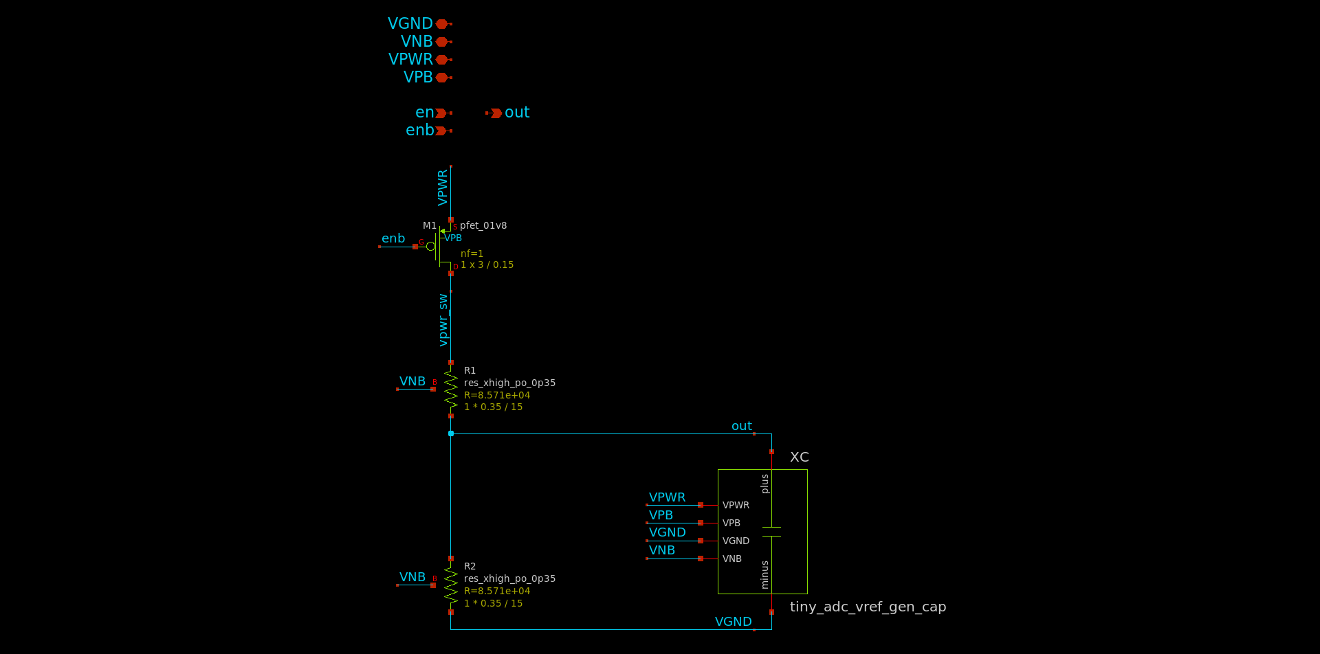 Reference generator schematic