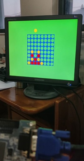 Photo of display output via VGA