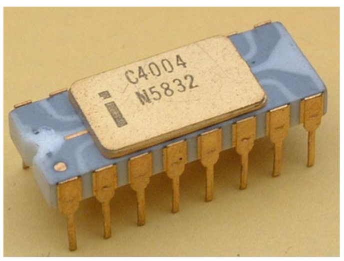 4004 CPU Chip (http://www.intel-vintage.info/intelmcs.htm)