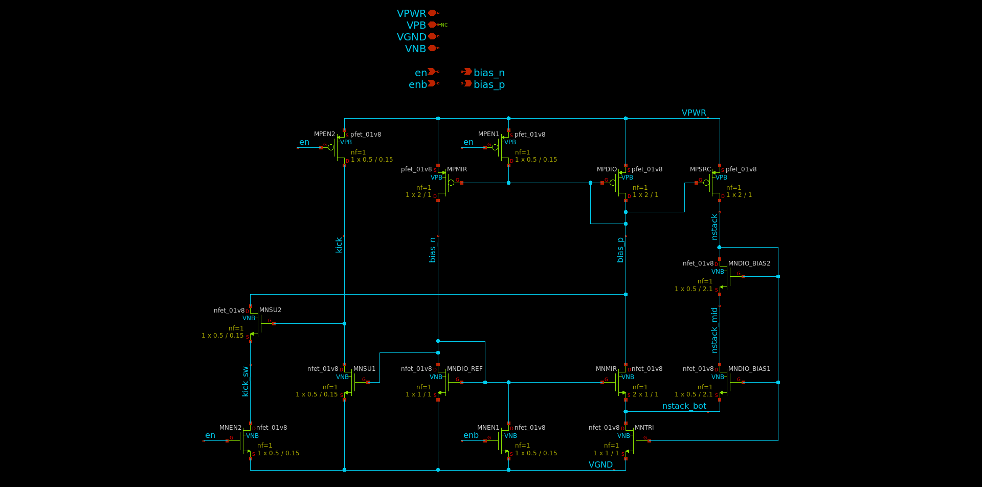 Bias generator schematic