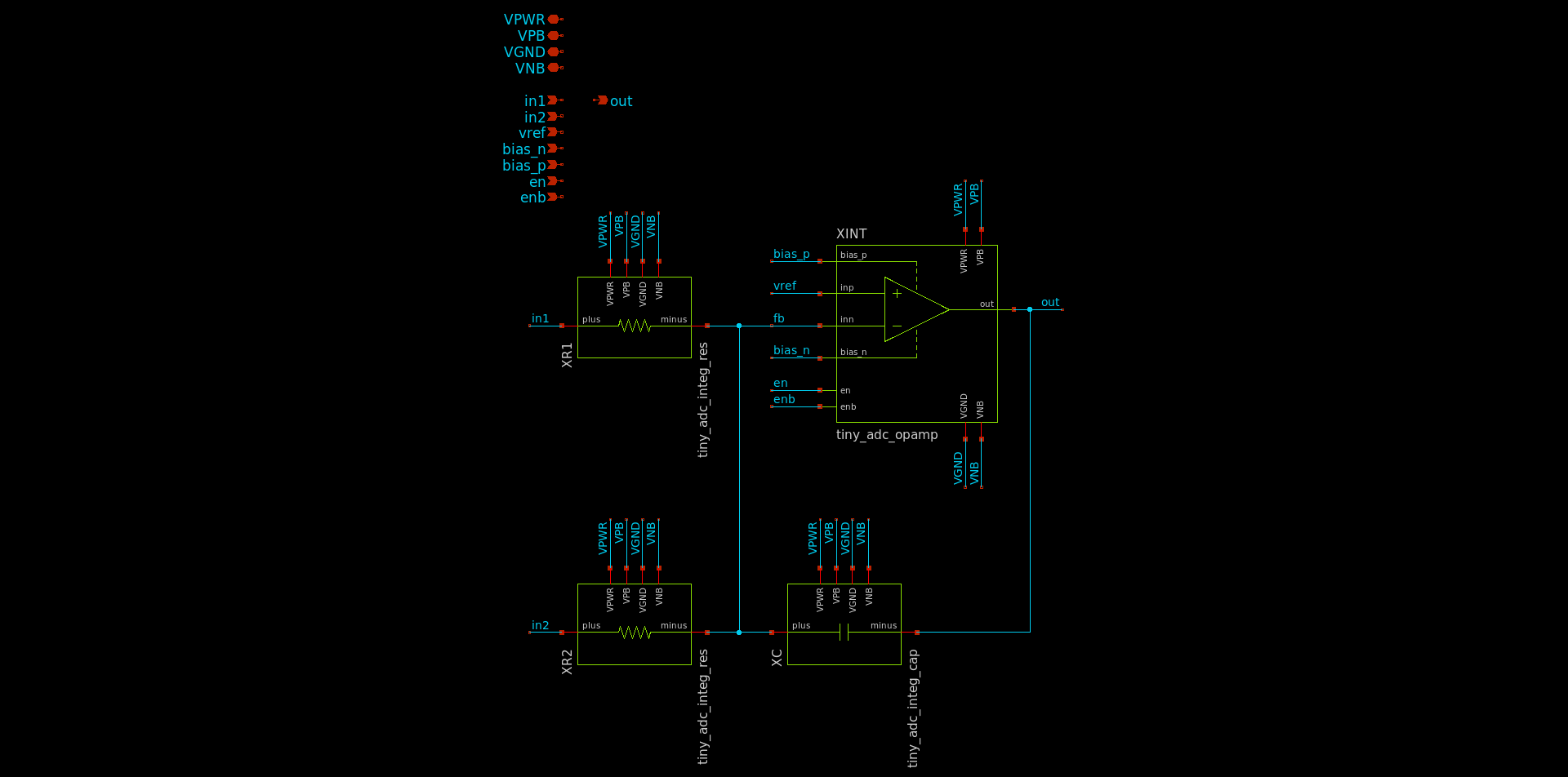 Integrator schematic