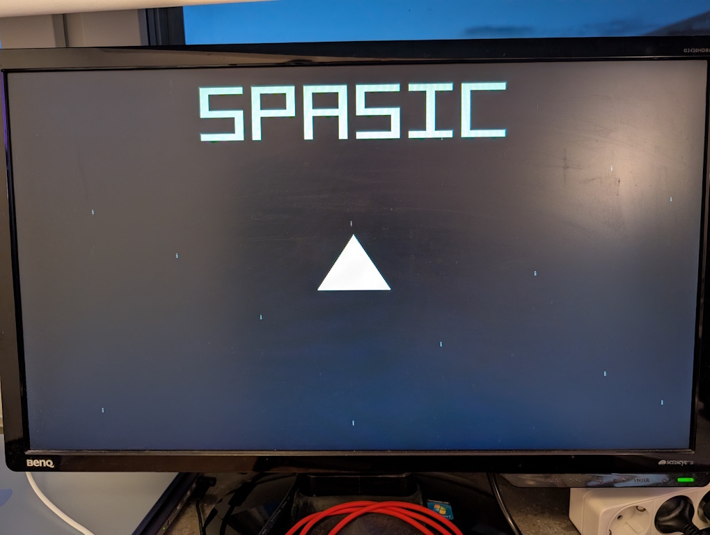 Photo 2 of the demo running on a display with VGA input